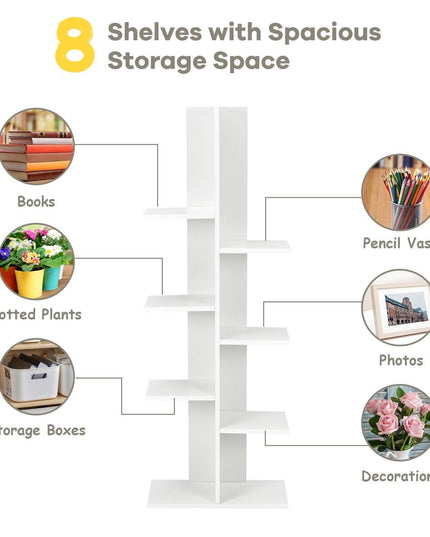 7-Tier Bookshelf, Multipurpose Storage Shelf 9.5 x 8 x 56 inches - Giantexus