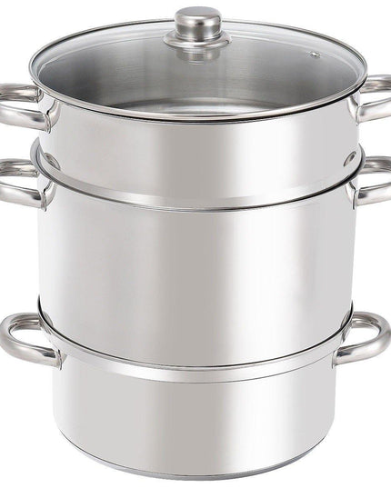 11 Quart Juice Steamer Fruit Vegetables Juicer Steamers w/ Tempered Glass Lid - Giantexus