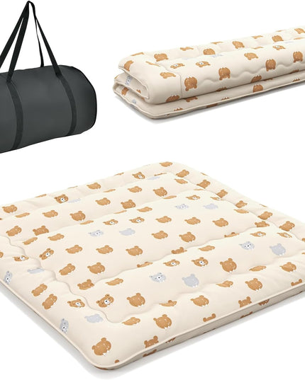 Giantex Japanese Floor Mattress Futon Mattress, Roll Up Mattress Tatami Mat with Washable Cover and Carry Bag