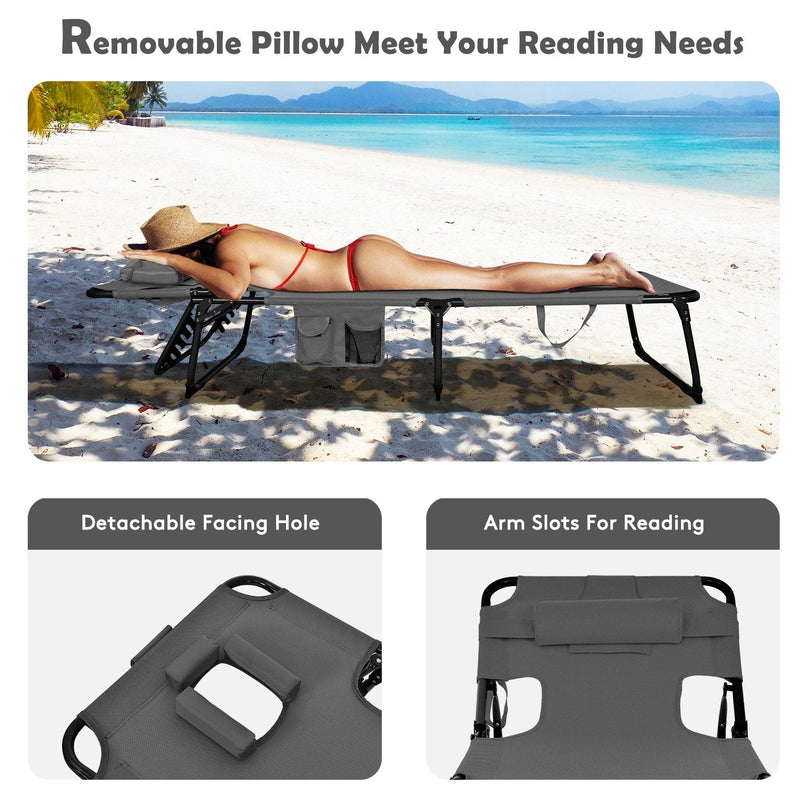 Beach Chaise Lounge Chair - Giantexus