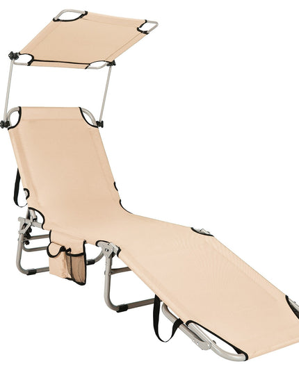 Giantex Portable Reclining Chair with 5 Adjustable Positions, Set of 2