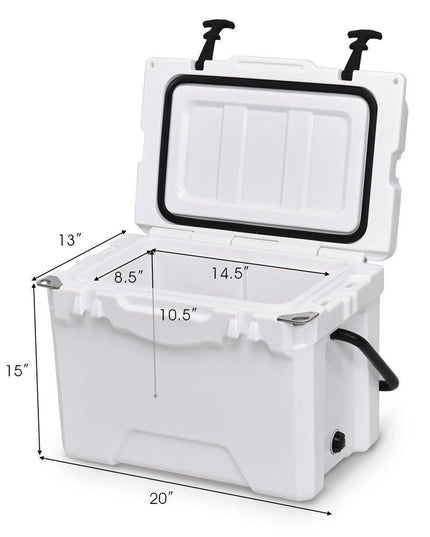 20 Quart Portable Cooler Ice Chest Outdoor Insulated Heavy Duty Cooler - Giantexus