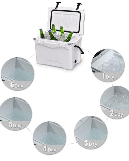 20 Quart Portable Cooler Ice Chest Outdoor Insulated Heavy Duty Cooler - Giantexus