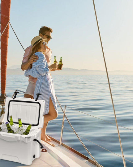 20 Quart Portable Cooler Ice Chest Outdoor Insulated Heavy Duty Cooler - Giantexus