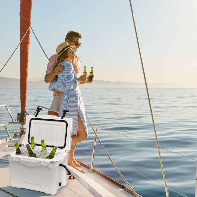 20 Quart Portable Cooler Ice Chest Outdoor Insulated Heavy Duty Cooler - Giantexus