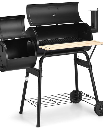 BBQ Charcoal Grill with Offset Smoker - Giantexus