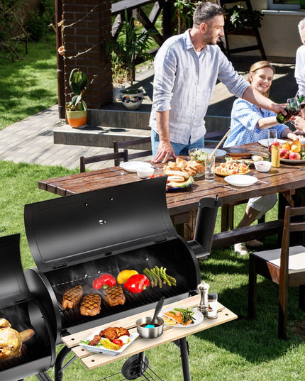 BBQ Charcoal Grill with Offset Smoker - Giantexus