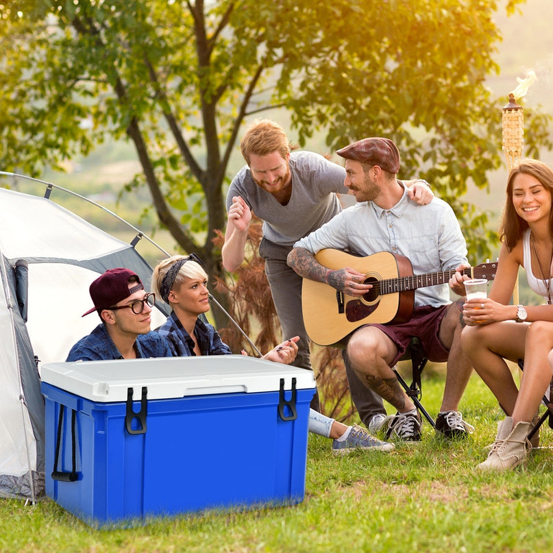 Giantex Portable Cooler, 3-4 Days Camping Ice Chest, 79/58 Quart