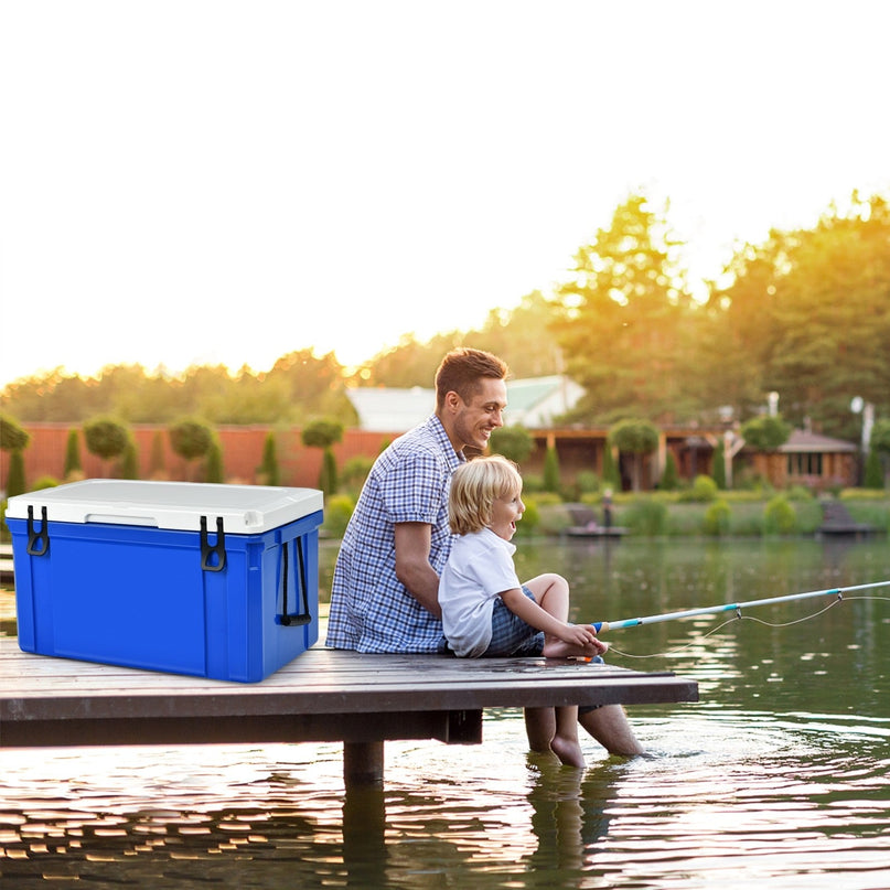 Giantex Portable Cooler, 3-4 Days Camping Ice Chest, 79/58 Quart