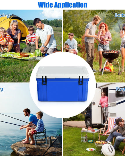 Giantex Portable Cooler, 3-4 Days Camping Ice Chest, 79/58 Quart