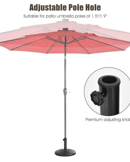 22 LBS Patio Umbrella Base, 18 Inch Round Outdoor Umbrella Stand - Giantexus