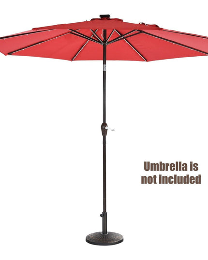 22 LBS Patio Umbrella Base, 18 Inch Round Outdoor Umbrella Stand - Giantexus