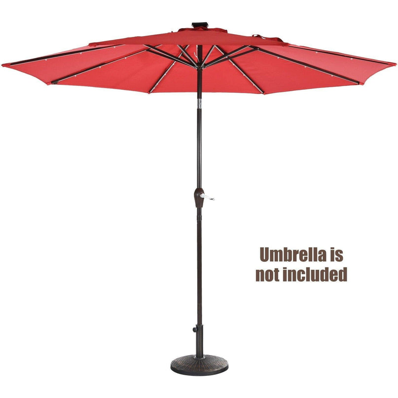 22 LBS Patio Umbrella Base, 18 Inch Round Outdoor Umbrella Stand - Giantexus