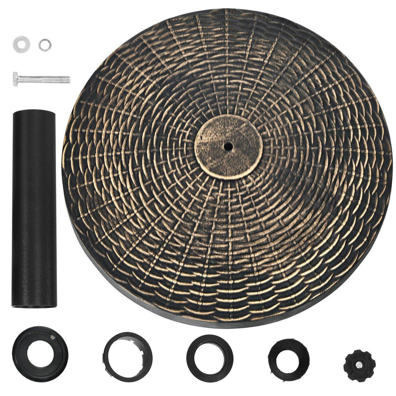22 LBS Patio Umbrella Base, 18 Inch Round Outdoor Umbrella Stand - Giantexus