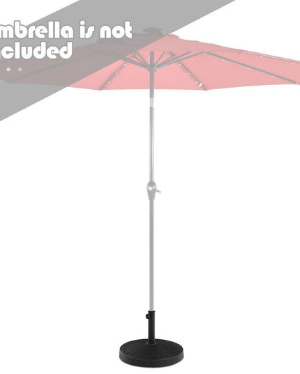 49 LBS Patio Umbrella Stand Black - Giantexus