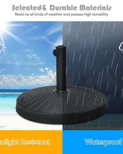 49 LBS Patio Umbrella Stand Black - Giantexus