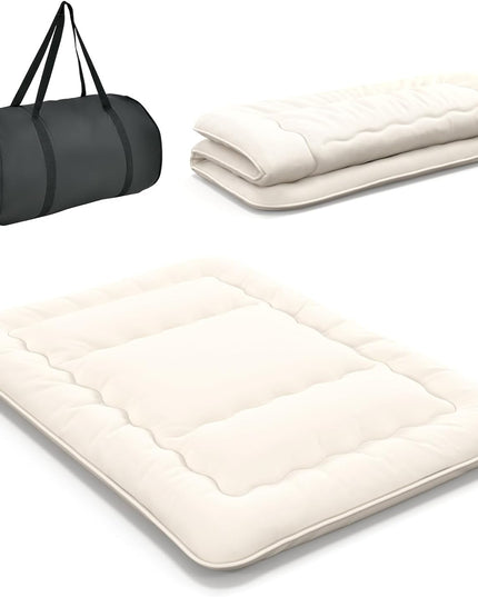 Giantex Japanese Floor Mattress Futon Mattress, Roll Up Mattress Tatami Mat with Washable Cover and Carry Bag