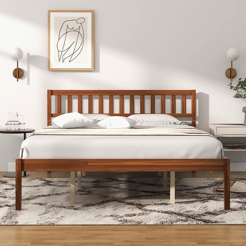 Giantex Wood Bed Frame with Headboard