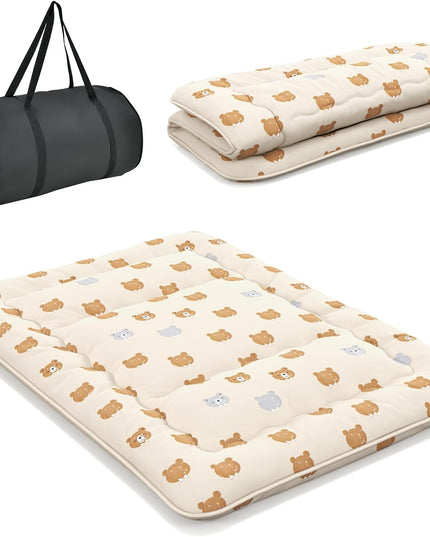 Giantex Japanese Floor Mattress Futon Mattress, Roll Up Mattress Tatami Mat with Washable Cover and Carry Bag