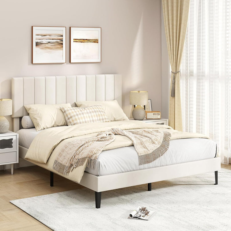 Giantex Upholstered Bed Frame Platform Bed