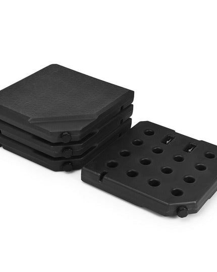 4PCS 238lbs Square Patio Umbrella Base 38"X38" Black - Giantexus