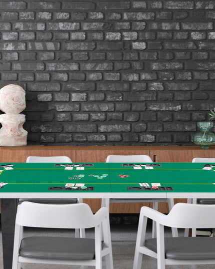 8 Player Poker Table Top, 80"x36" Folding Poker Table Top w/ Storage Bag (Green) - Giantexus