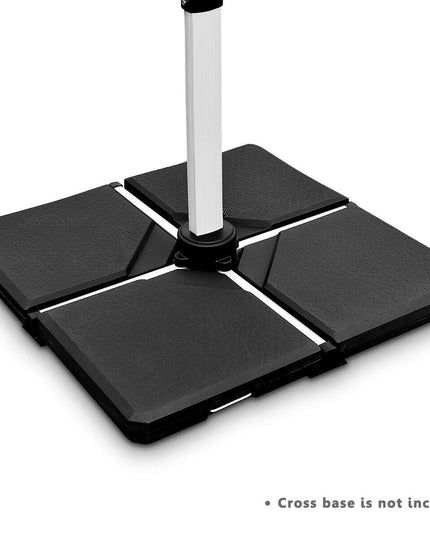 4PCS 238lbs Square Patio Umbrella Base 38"X38" Black - Giantexus