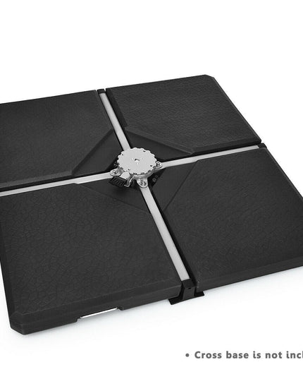 4PCS 238lbs Square Patio Umbrella Base 38"X38" Black - Giantexus