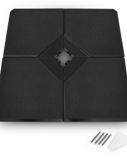 4PCS 238lbs Square Patio Umbrella Base 38"X38" Black - Giantexus