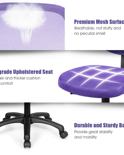 Kids Desk Chair, Mesh Teens Computer Chair with Wheels